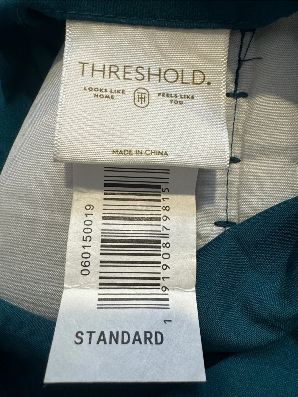 Threshold Teal Quilted Velvet Pillow Shams